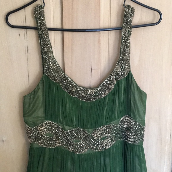 Adrianna Papell Dresses & Skirts - Gold and Green Grecian Dress